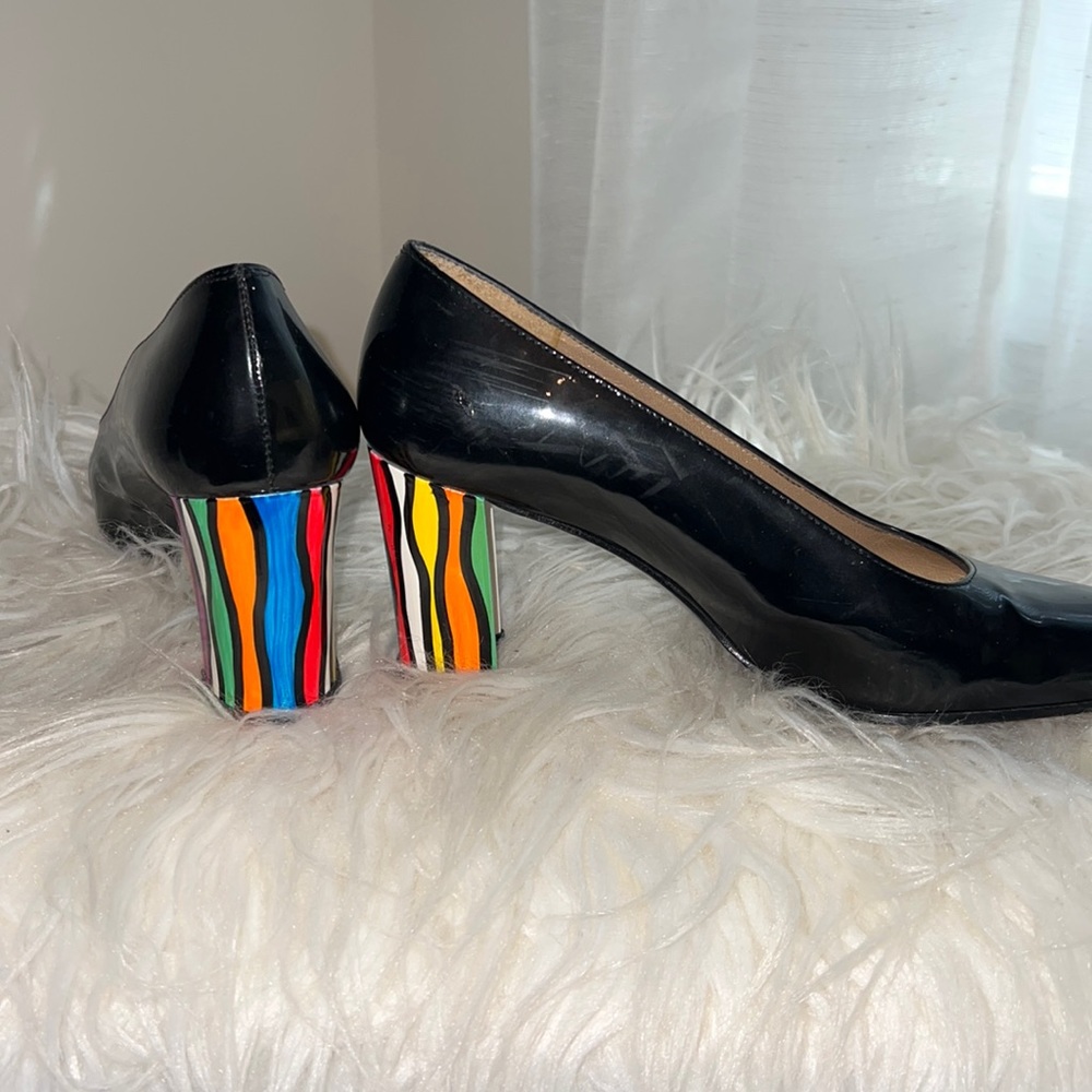 Vintage color block heels